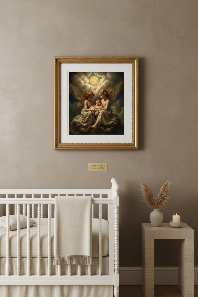 Celestial Protection Vintage Fairie Limited Edition Fine Art Print
